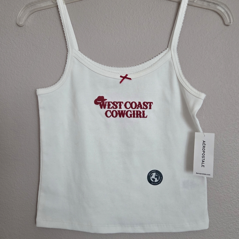 Aeropostale White 'Seriously Soft' Graphic Tee